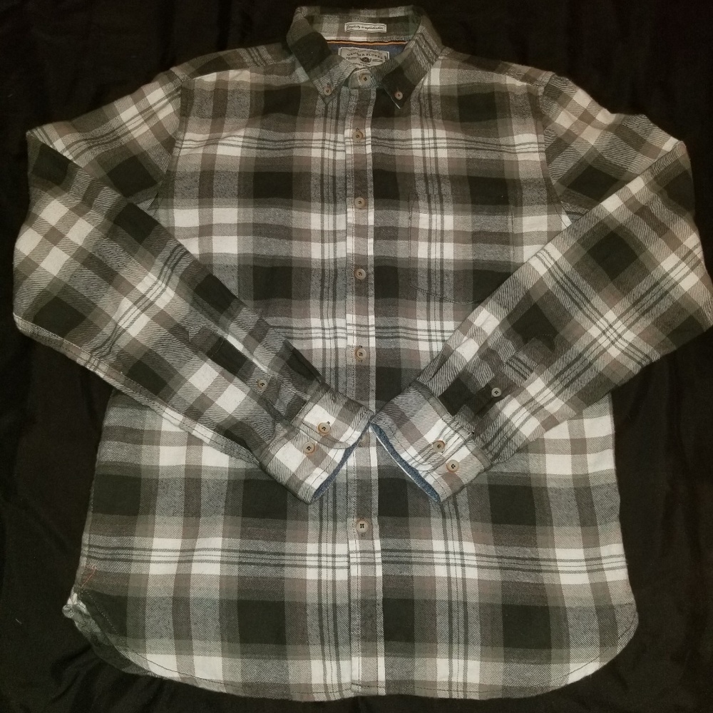 Denim & Flower Plaid Flannel Shirt